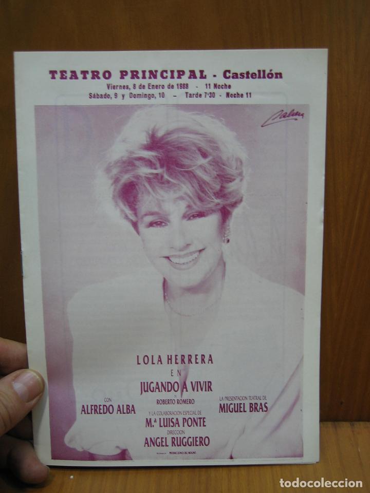 Carteles espect&aacute;culos: Programa de teatro. Teatro Principal. Castell&oacute;n 1988 - Foto 1