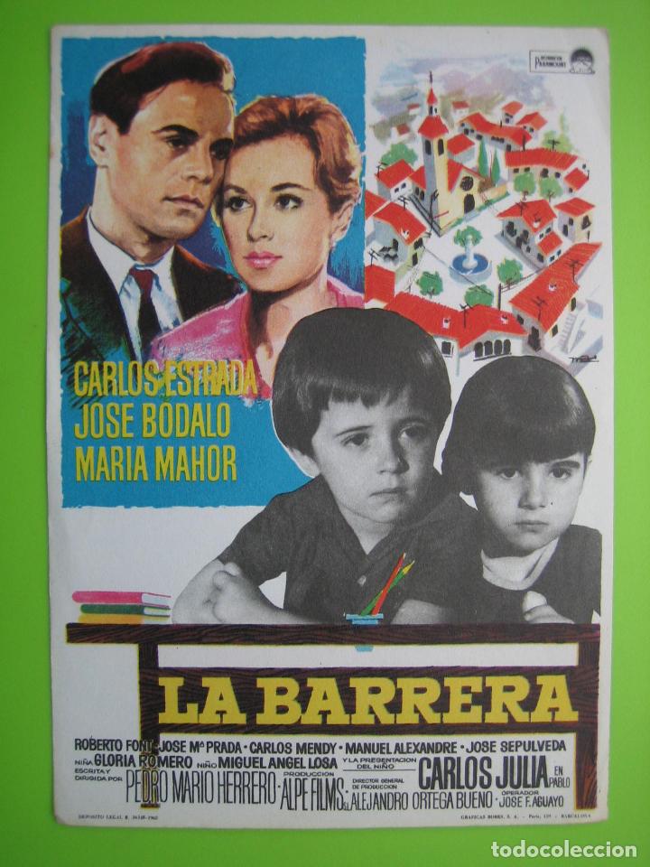 Carteles espect&aacute;culos: Programa de cine. La barrera - Foto 1