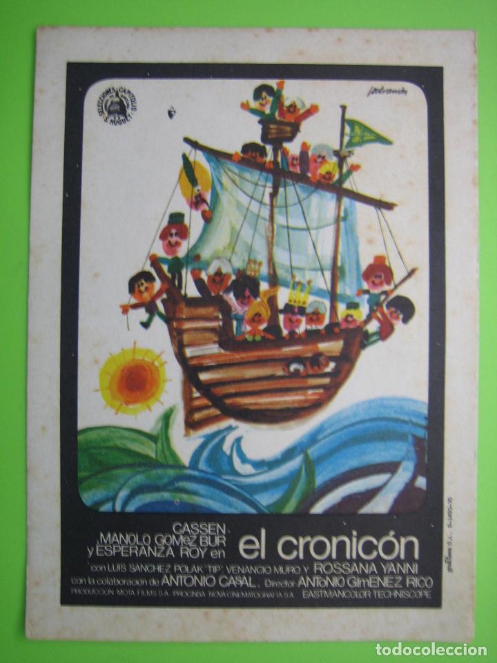 Carteles espect&aacute;culos: Programa de cine. El cr&ocirc;nicos - Foto 1