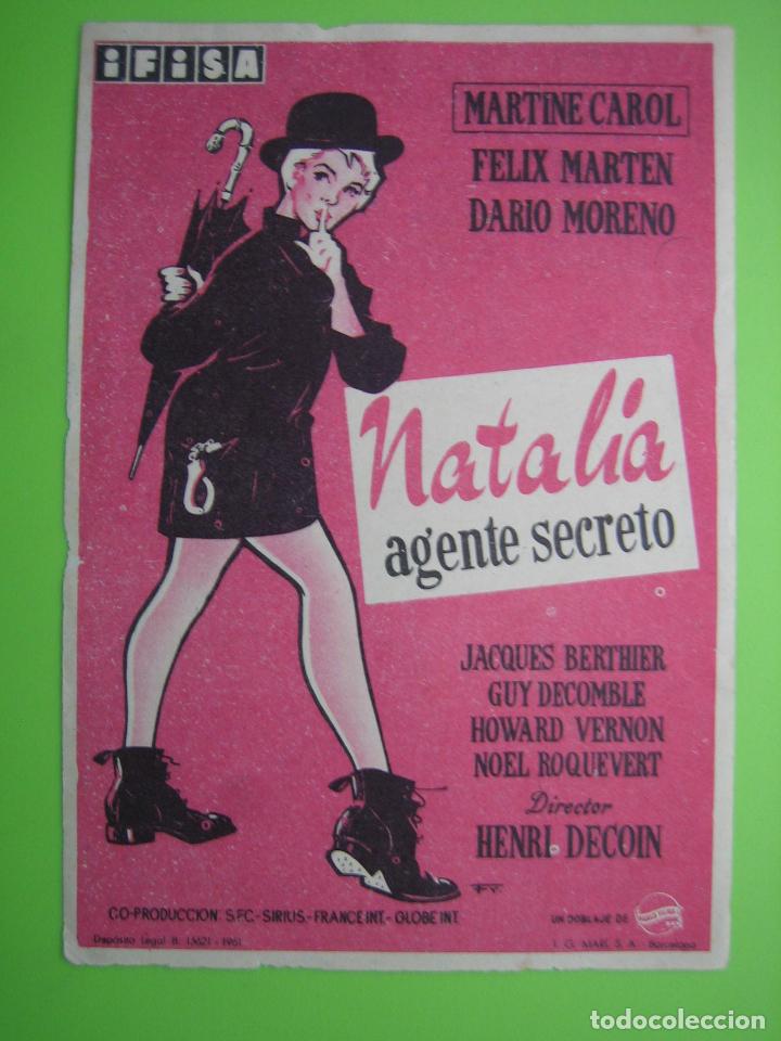 Carteles espect&aacute;culos: Programa de cine. Natalia agente secreto - Foto 1
