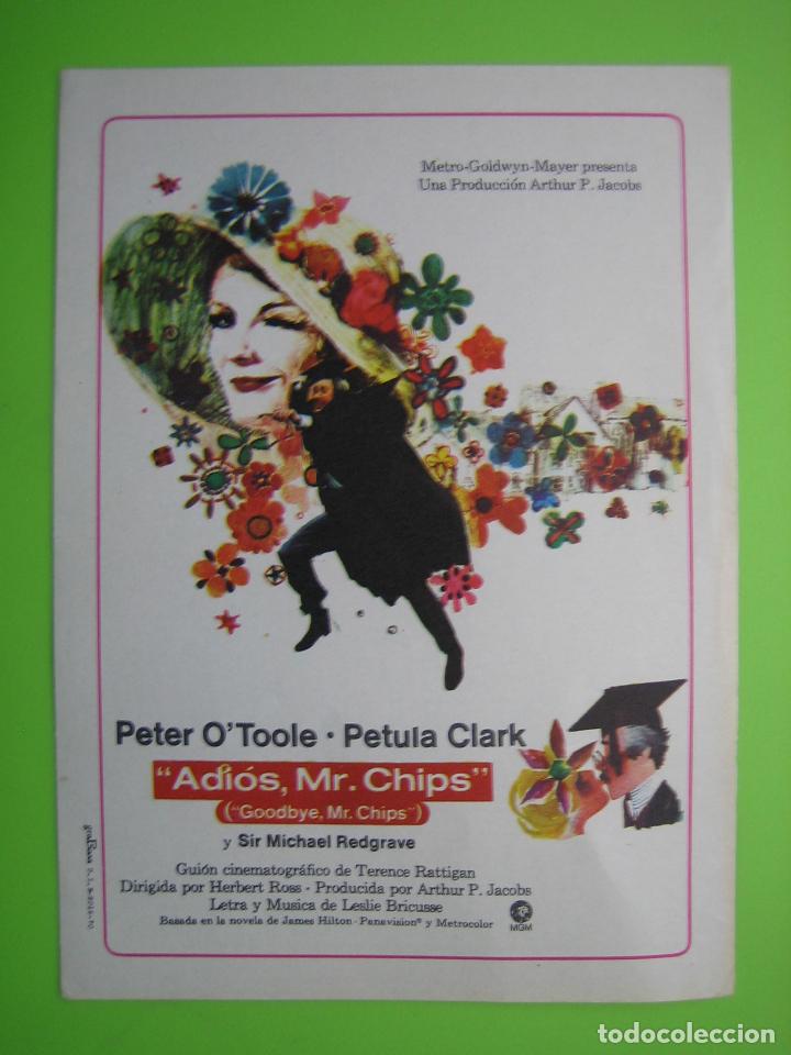 Carteles espect&aacute;culos: Programa de cine. Adi&oacute;s Mr Chips - Foto 1