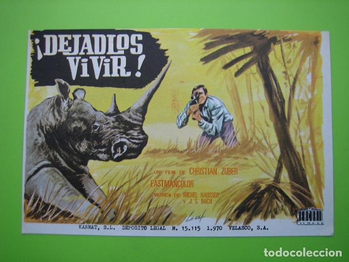 Carteles espect&aacute;culos: Programa de cine. D&eacute;jaselos vivir - Foto 1