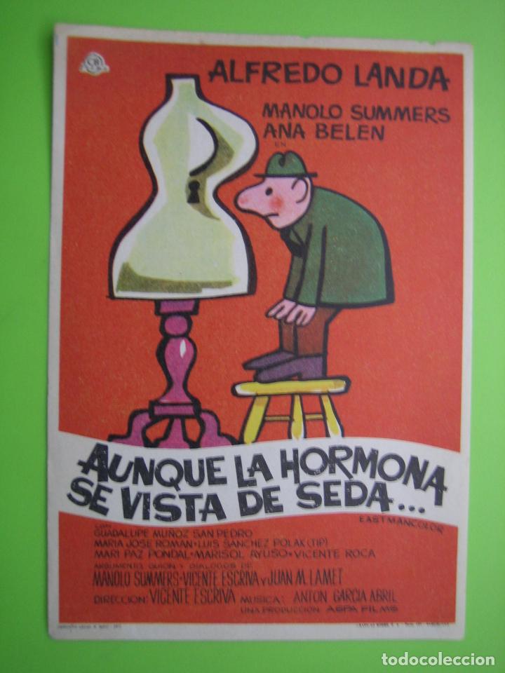 Carteles espect&aacute;culos: Programa de cine. Aunque las hormona se vista de seda - Foto 1