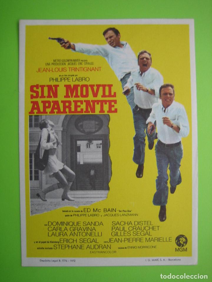 Carteles espect&aacute;culos: Programa de cine. Sin m&oacute;vil aparente - Foto 1