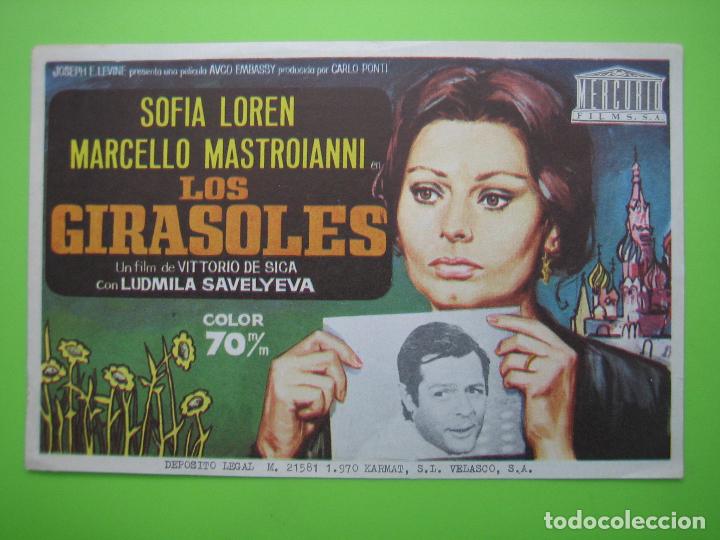 Carteles espect&aacute;culos: Programa de cine. Los girasoles - Foto 1
