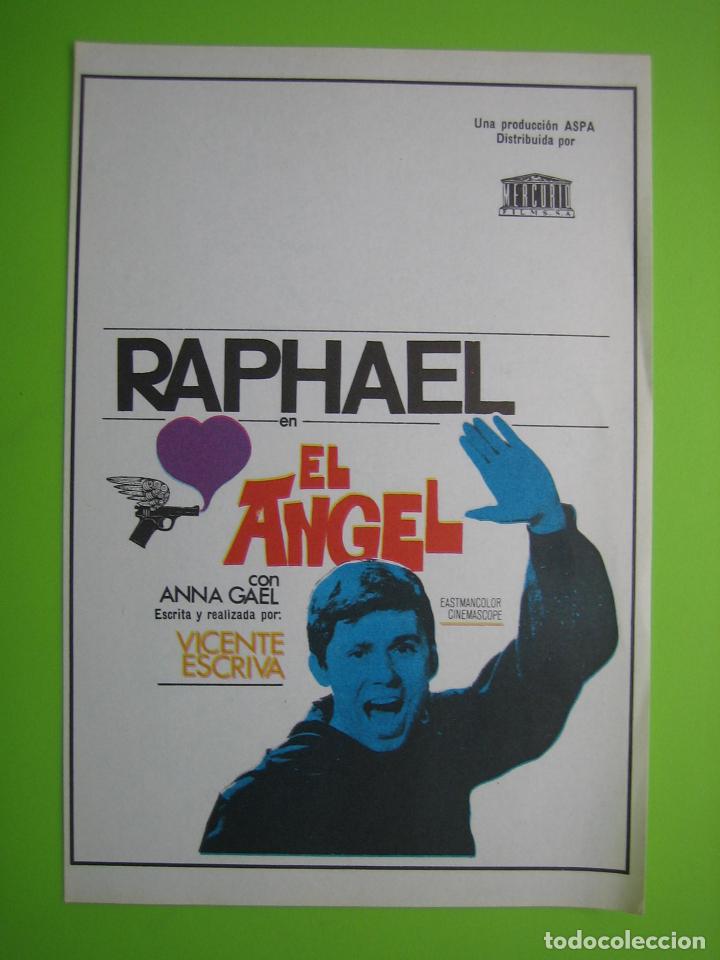 Carteles espect&aacute;culos: Programa de cine. El angel. Raphael - Foto 1