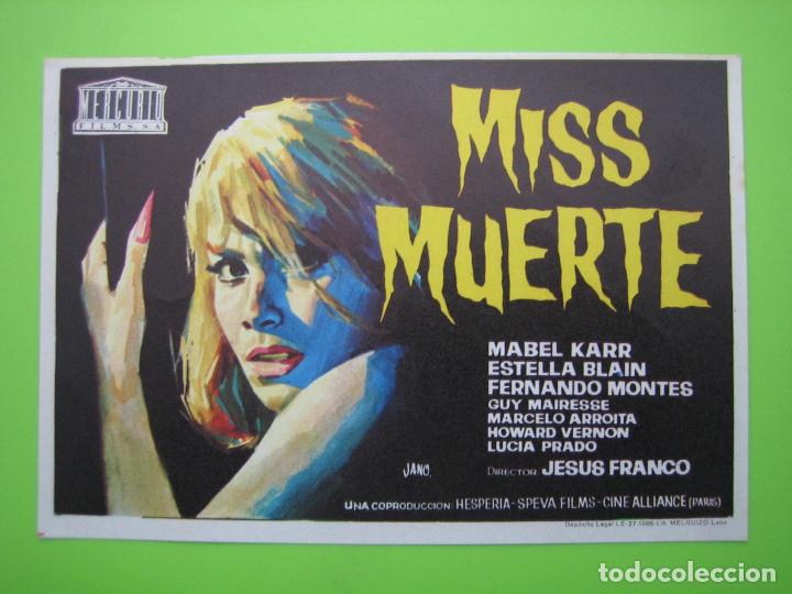 Carteles espect&aacute;culos: Programa de cine. Mis muerte - Foto 1