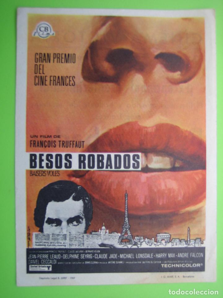 Carteles espect&aacute;culos: 1 Programa de cine. Besos robados. Cine Victoria 1972 - Foto 1