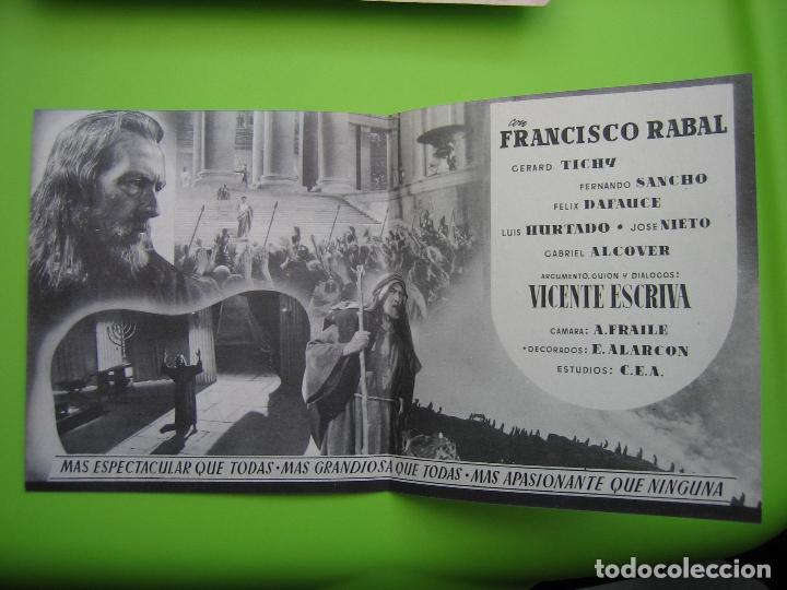 Carteles espect&aacute;culos: 1 Programa de cine. El beso de Judas. Francisco Rabal - Foto 2