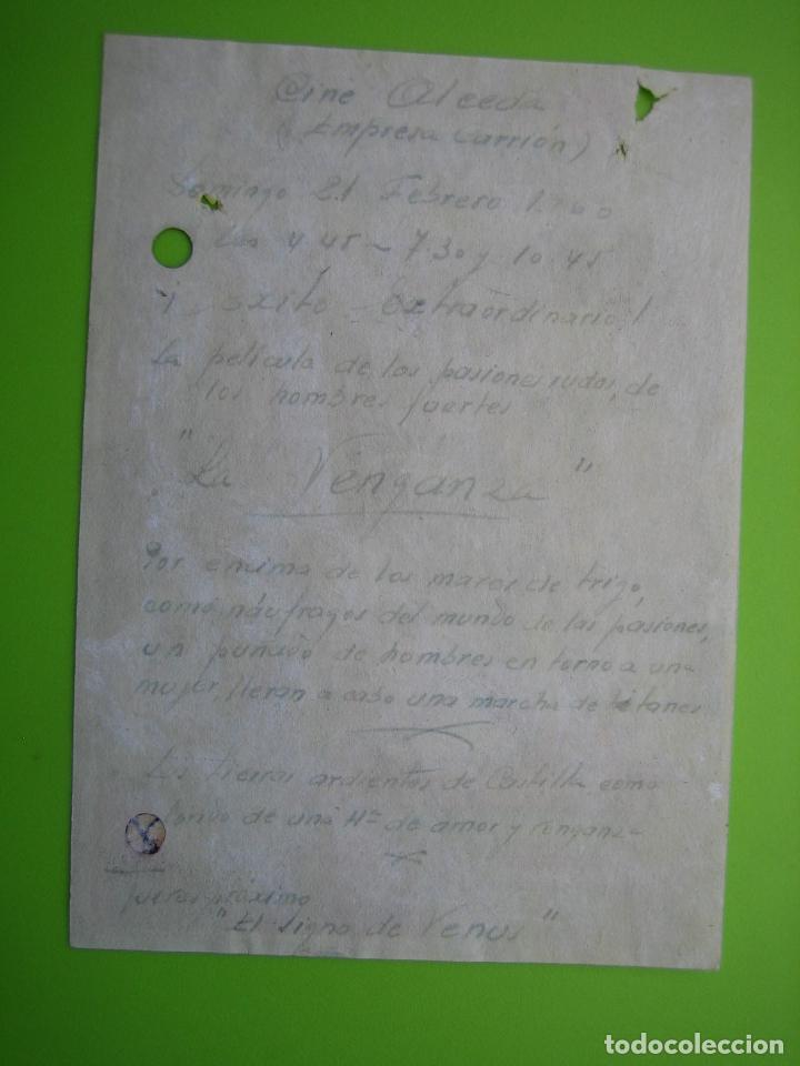 Carteles espect&aacute;culos: 1 Programa de cine. La venganza. Carmen Sevilla. M C M - Foto 2