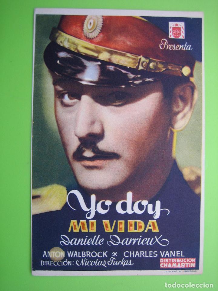 Carteles espect&aacute;culos: 1 Programa de cine. Yo doy mi vida. Danielle Darrieux - Foto 1