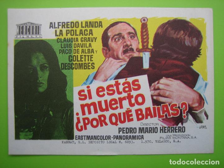 Carteles espect&aacute;culos: 2 Programa de pel&iacute;cula de cine. Si est&aacute;s muerto &iquest;.Por que bailas? - Foto 1