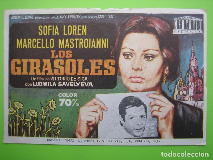 Carteles espect&aacute;culos: 2 Programa de pel&iacute;cula de cine. Los girasoles - Foto 1