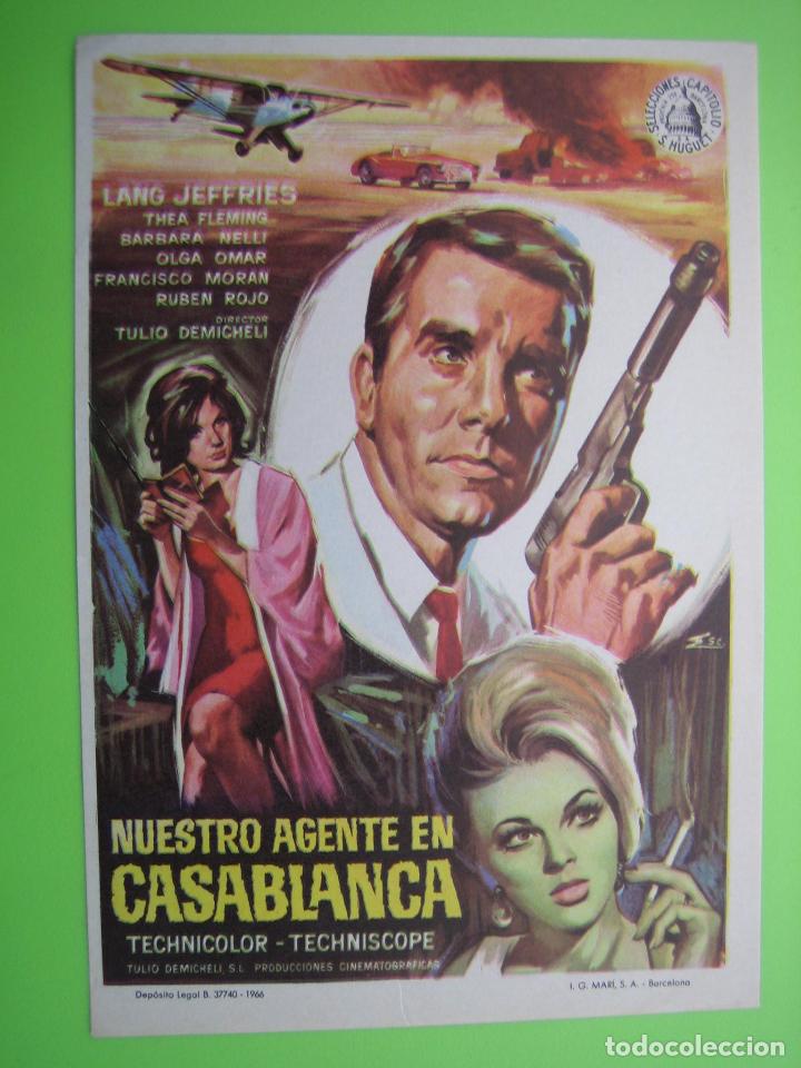 Carteles espect&aacute;culos: 2 Programa de pel&iacute;cula de cine. Nuestro agente en Casablanca - Foto 1