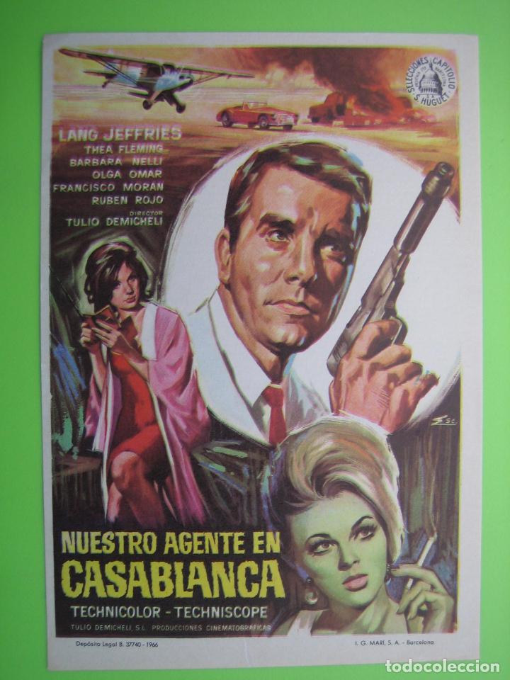 Carteles espect&aacute;culos: 2 Programa de pel&iacute;cula de cine. Nuestro agente en Casablanca - Foto 1