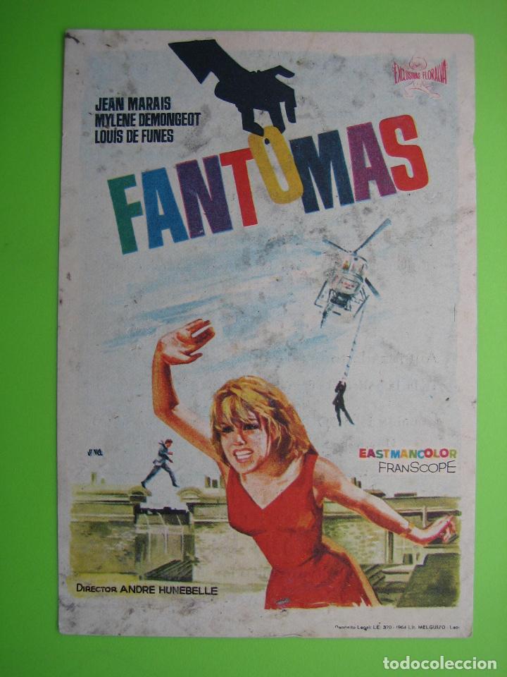 Carteles espect&aacute;culos: 2 Programa de pel&iacute;cula de cine. Fantomas. Cine Victori - Foto 1