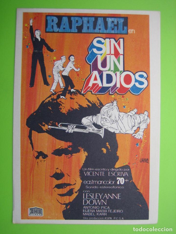 Carteles espect&aacute;culos: 2 Programa de pel&iacute;cula de cine. Sin un adi&oacute;s - Foto 1