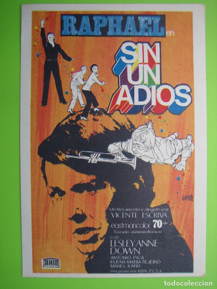 Carteles espect&aacute;culos: 2 Programa de pel&iacute;cula de cine. Sin un adi&oacute;s - Foto 1