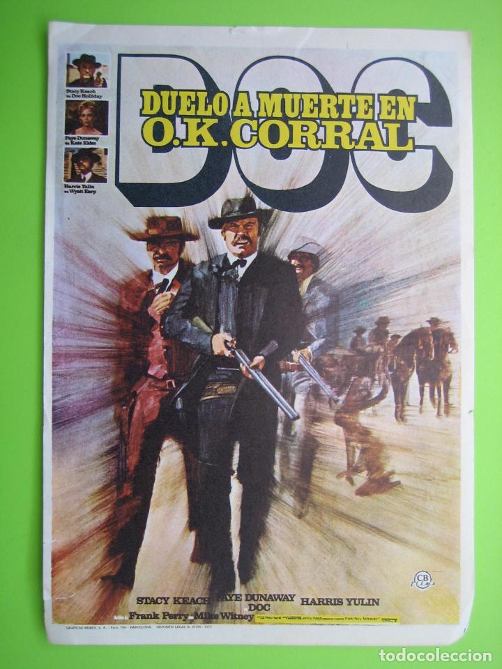 Carteles espect&aacute;culos: 2 Programa de pel&iacute;cula de cine. Doc. Duelo a muerte en O.K. Corral - Foto 1