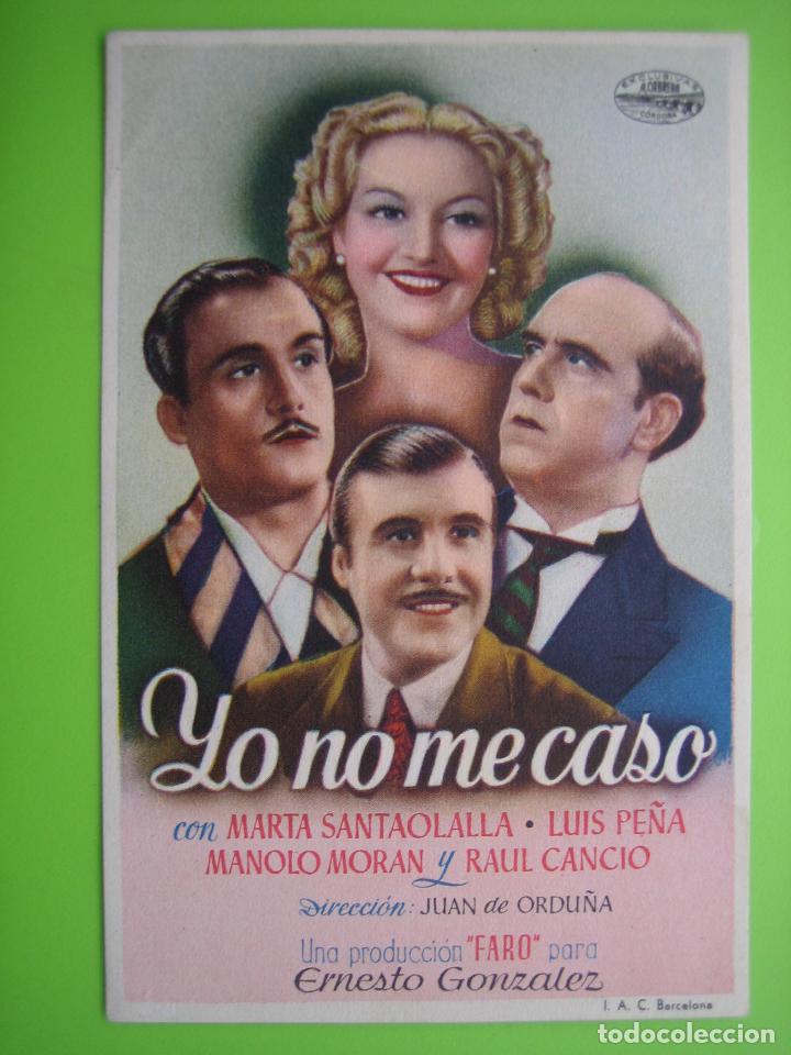 Carteles espect&aacute;culos: 3 Programa de pel&iacute;cula de cine. Yo no me caso - Foto 1