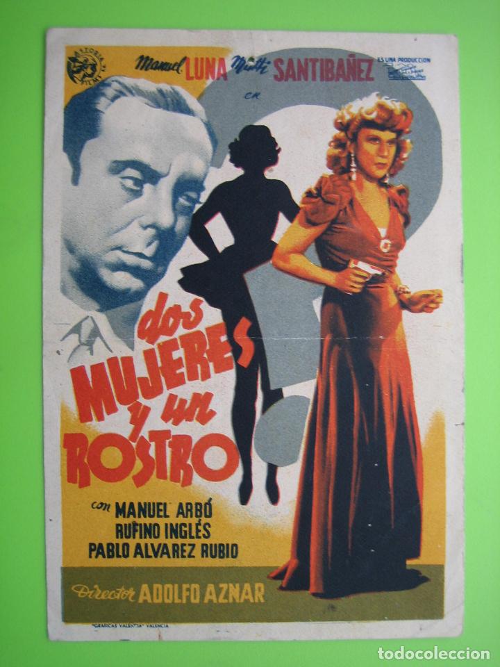 Carteles espect&aacute;culos: 3 Programa de pel&iacute;cula de cine. Dos mujeres y un rostro - Foto 1