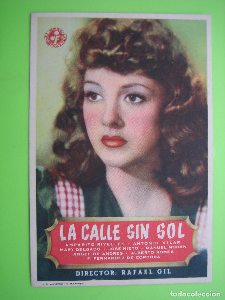 Carteles espect&aacute;culos: 3 Programa de pel&iacute;cula de cine. La calle sin sol. Cine Cervantes - Foto 1