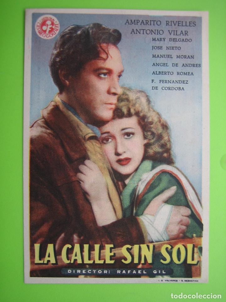 Carteles espect&aacute;culos: 3 Programa de pel&iacute;cula de cine. La calle sin sol. Teatro Primitivo - Foto 1