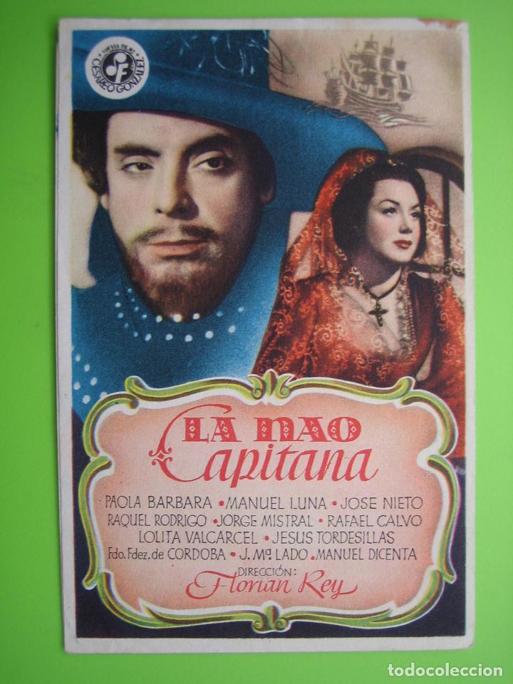 Carteles espect&aacute;culos: 3 Programa de pel&iacute;cula de cine. La nao capitana - Foto 1