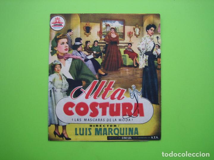 Carteles espect&aacute;culos: 3 Programa de pel&iacute;cula de cine. Programa doble. Alta costura - Foto 1