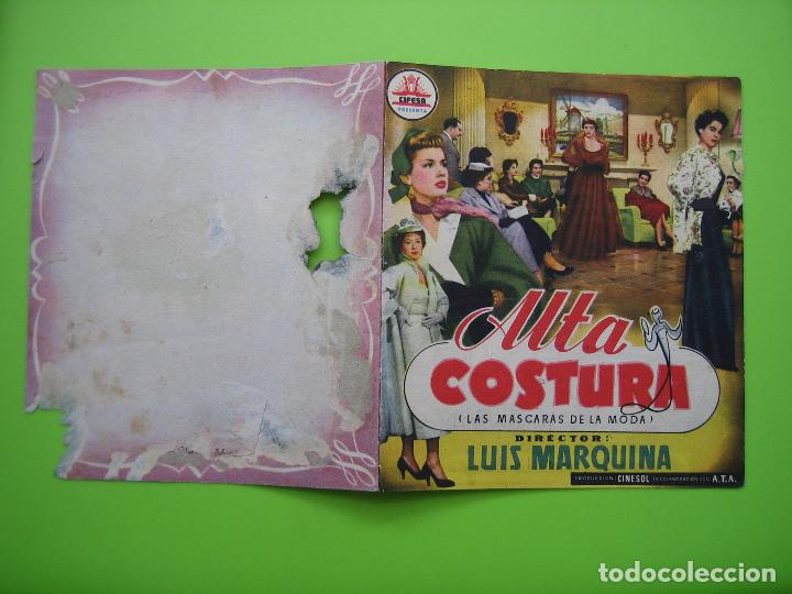Carteles espect&aacute;culos: 3 Programa de pel&iacute;cula de cine. Programa doble. Alta costura - Foto 3