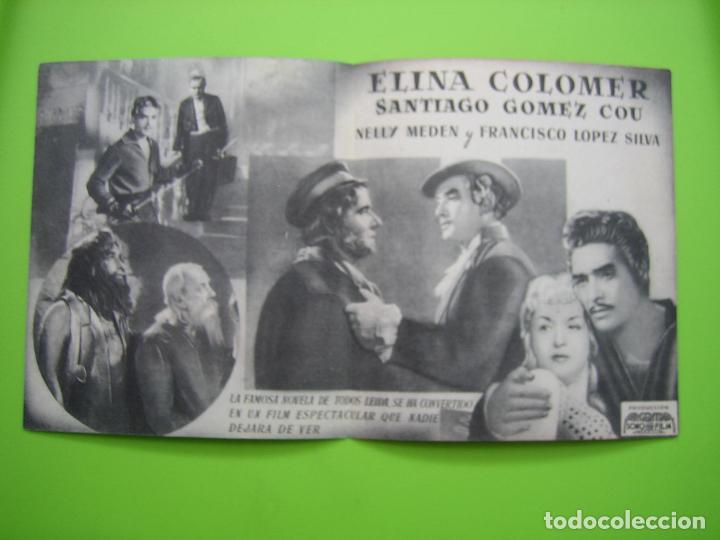 Carteles espect&aacute;culos: 3 Programa de pel&iacute;cula de cine. Programa troquelado. El Conde de Montecristo - Foto 2