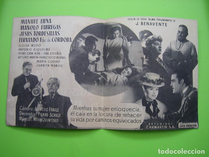 Carteles espect&aacute;culos: 3 Programa de pel&iacute;cula de cine. Programa troquelado. De mujer a mujer - Foto 2