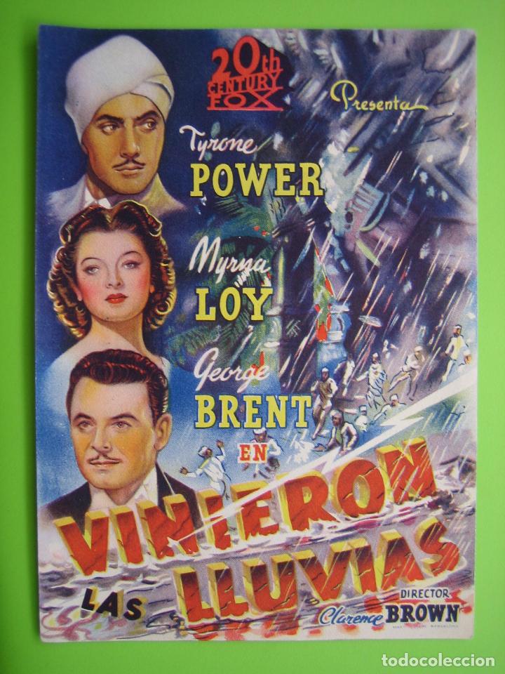 Carteles espect&aacute;culos: 4 Programa de cine.Vinieron las lluvias. Coliseo Olimpia - Foto 1