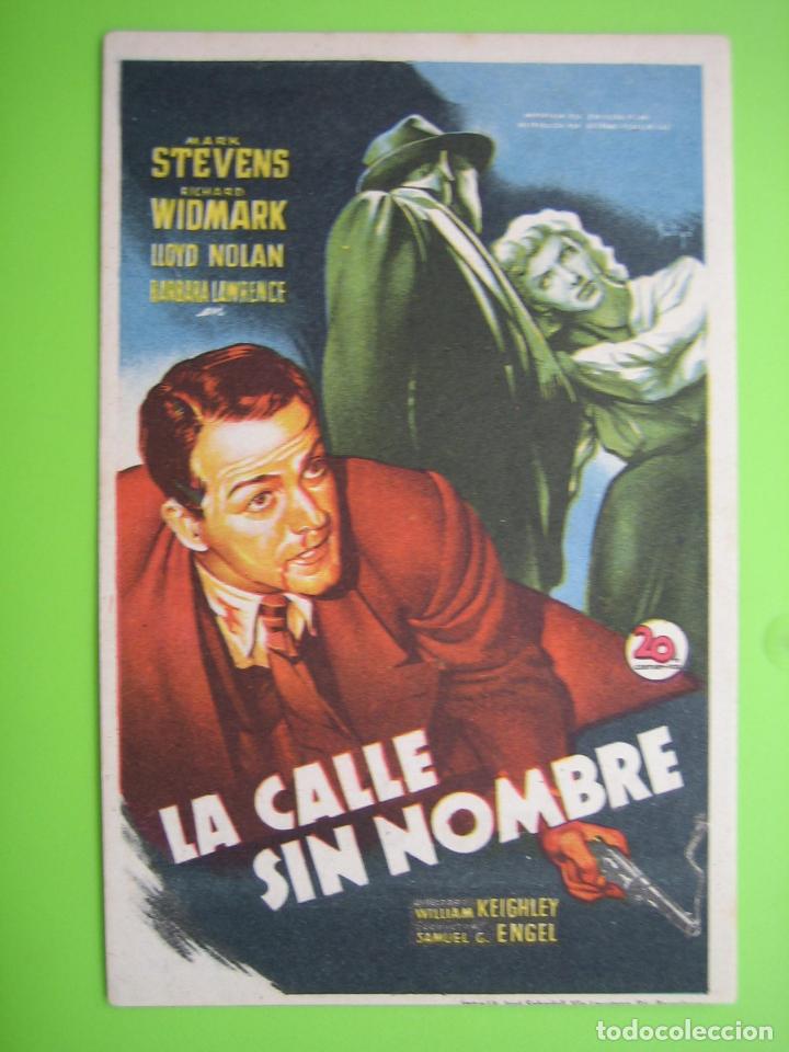 Carteles espect&aacute;culos: 4 Programa de cine. La calle sin nombre. Goya - Foto 1