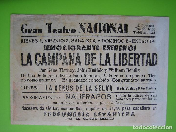 Carteles espect&aacute;culos: 4 Programa de cine. La campa&ntilde;a de la libertad. Gran teatro Nacional - Foto 2