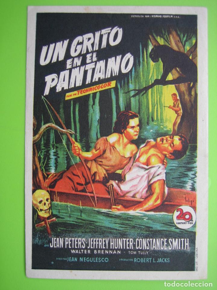 Carteles espect&aacute;culos: 4 Programa de cine. Un grito en el pantano. Cine Echegaray - Foto 1