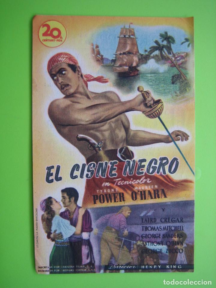 Carteles espect&aacute;culos: 4 Programa de cine. El cisne negro. Teatro Primitivo - Foto 1