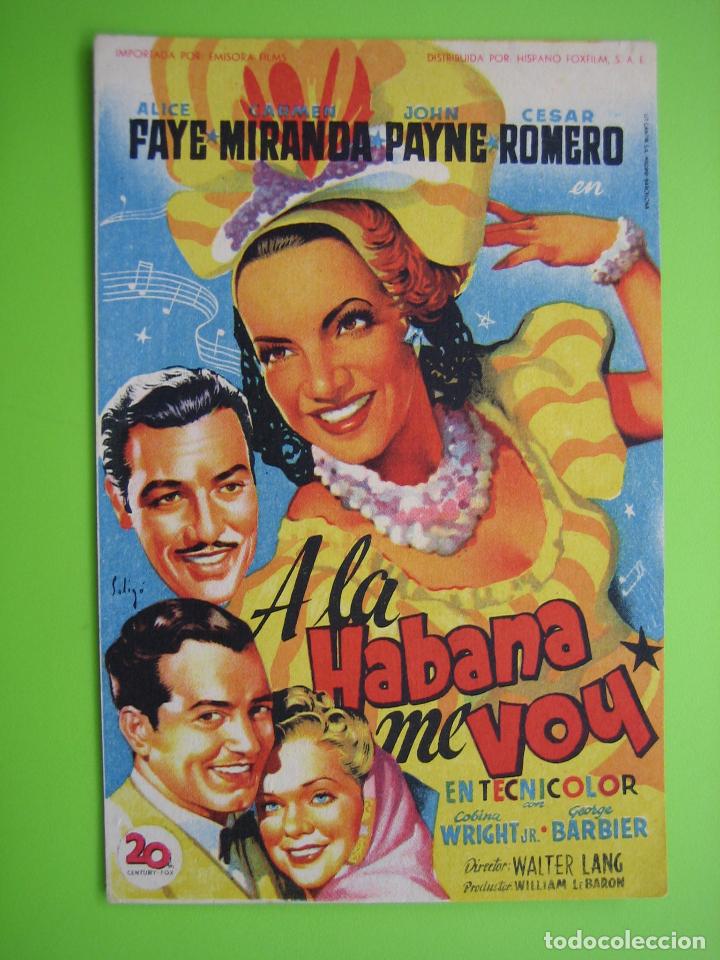 Carteles espect&aacute;culos: 4 Programa de cine. A La Habana me voy - Foto 1