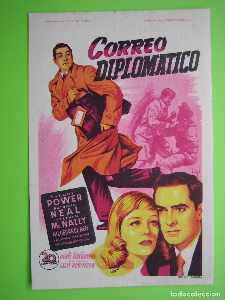 Carteles espect&aacute;culos: 4 Programa de cine. Correo diplom&aacute;tico - Foto 1
