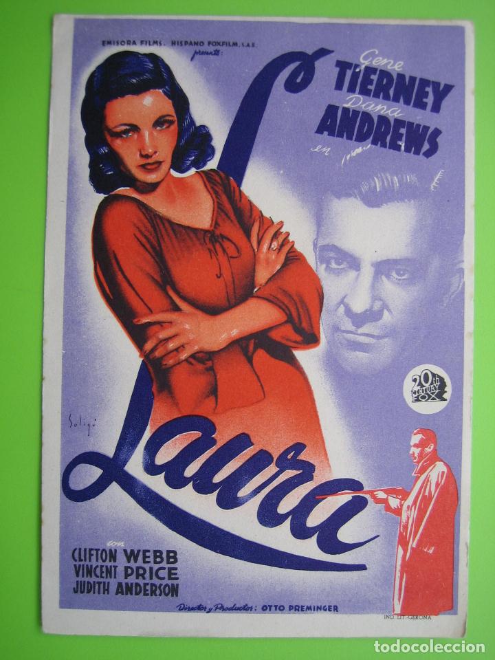 Carteles espect&aacute;culos: 4 Programa de cine. Laura - Foto 1