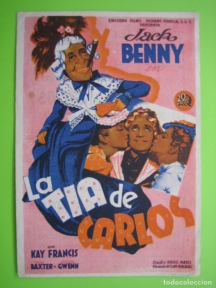 Carteles espect&aacute;culos: 4 Programa de cine. La tia de Carlos. Teatro Circo - Foto 1