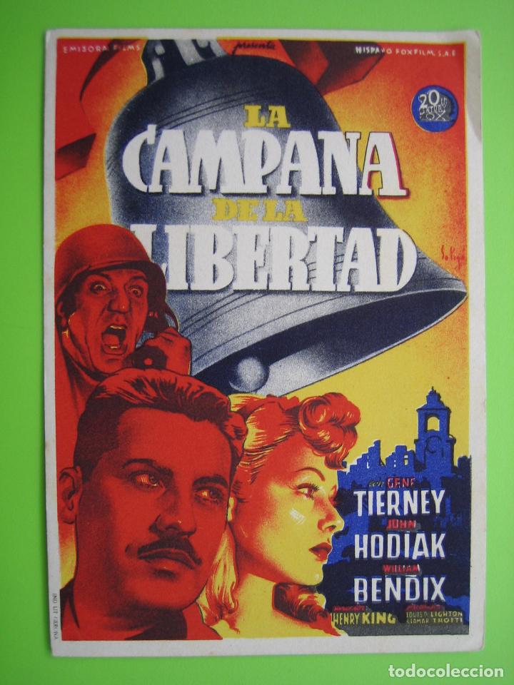 Carteles espect&aacute;culos: 4 Programa de cine. La. Campana de la libertad. - Foto 1
