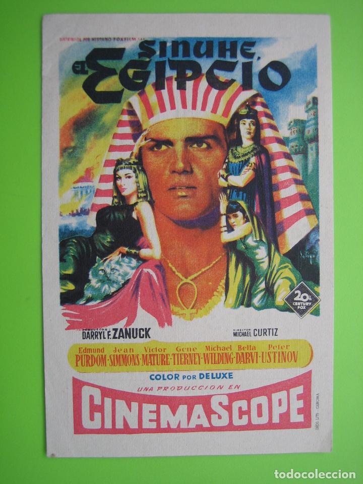 Carteles espect&aacute;culos: 4 Programa de cine. Sinue el Egipcio. Sala Victoria - Foto 1