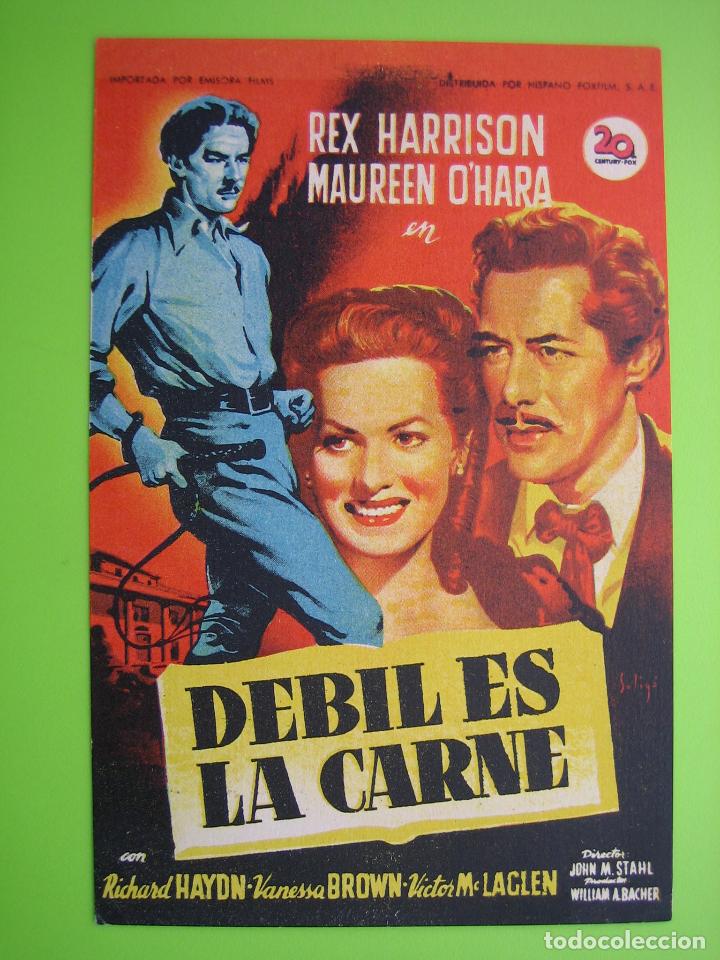 Carteles espect&aacute;culos: 4 Programa de cine. D&eacute;bil es la carne. - Foto 1