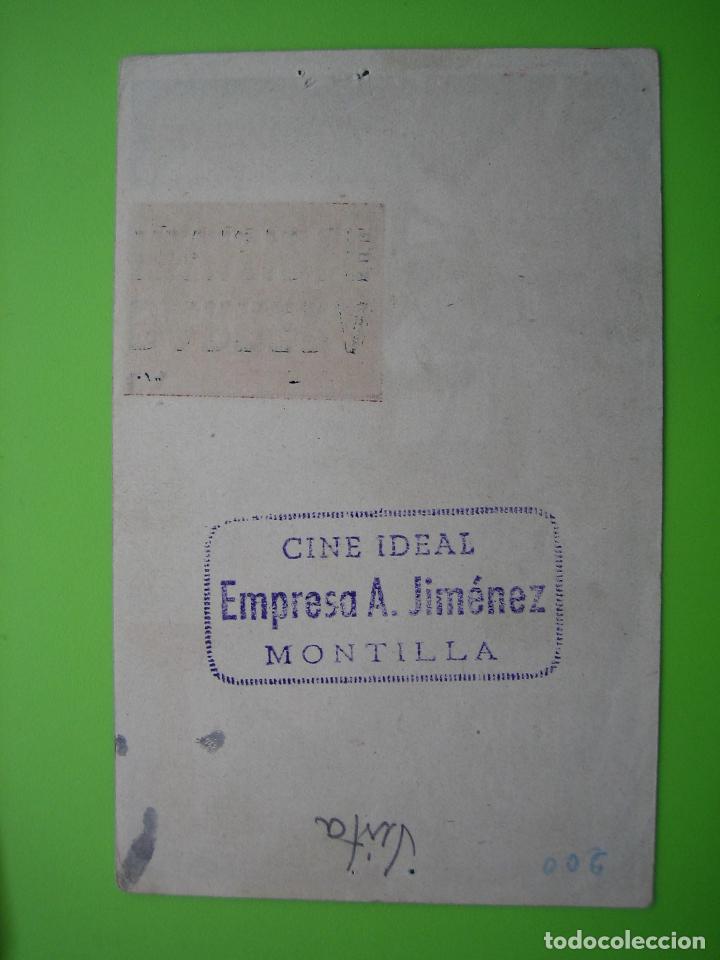 Carteles espect&aacute;culos: 4 Programa de cine. La barrera invisible. Cine ideal. Montilla - Foto 2