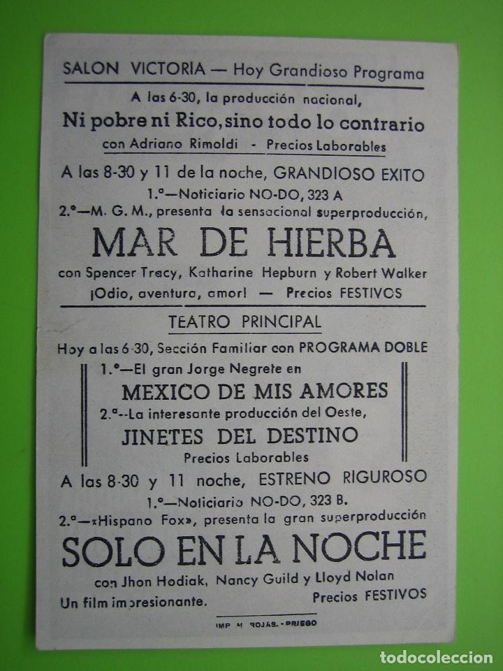 Carteles espect&aacute;culos: 4 Programa de cine. Solo en la noche. Sal&oacute;n Victoria - Foto 2