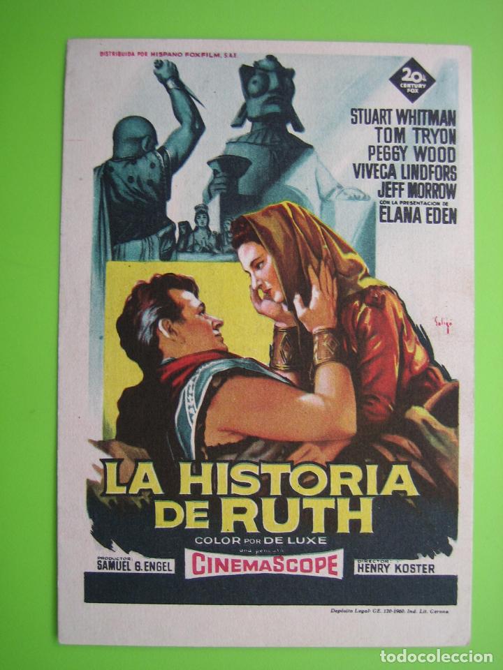 Carteles espect&aacute;culos: 4 Programa de cine. La historia de Ruth. Cine Gran Capit&aacute;n - Foto 1