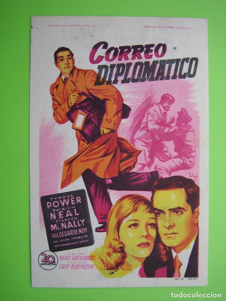 Carteles espect&aacute;culos: 4 Programa de cine. Correo diplom&aacute;tico. Sal&oacute;n Victoria - Foto 1