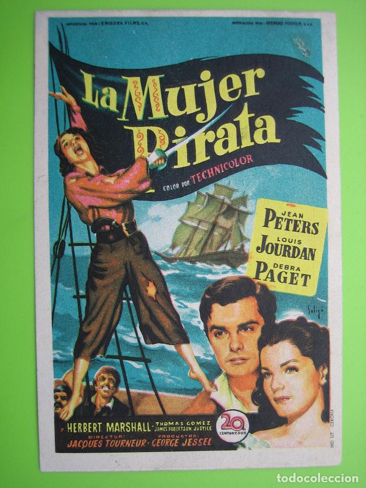 Carteles espect&aacute;culos: 4 Programa de cine. La mujer Pirata. Sal&oacute;n Victoria - Foto 1