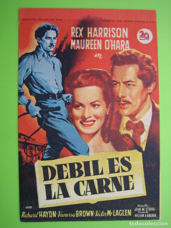 Carteles espect&aacute;culos: 4 Programa de cine. Debil es la carne. Duque de Rivas - Foto 1
